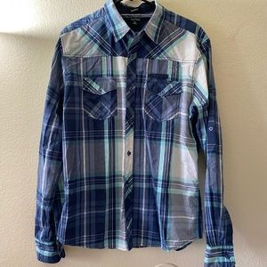 Long sleeve Plaid Dress Shirt